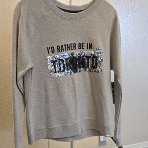 Gray Sequin Women's Sweatshirt